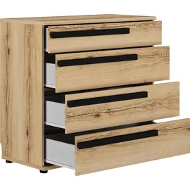 Gami Kombikommode GAMI "Enzo", braun (eichefarben helvetia), B:91cm H:90cm T:46cm, Spanplatte, Sideboards, Kombikommode, Verschiedene Module einfach zu kombinieren