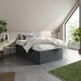 home collective Boxspringbett 120 x 200 cm H2 Anthrazit