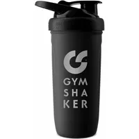 gymshaker Edelstahl Shaker 900 ml mit Wabenstruktur-Sieb schwarz