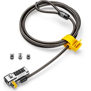 Kensington ClickSafe 3-in-1 Kombinationsschloss – Master Coded, Notebook Security, Schwarz