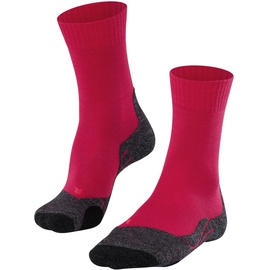 Falke Damen Socken Multipack - Trekking Socken TK 2, Ergonomic, Merinowoll-Mix Pink 39-40