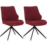 MCW Esszimmerstuhl O48 Stoff bordeaux 2er Set
