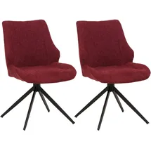 MCW Esszimmerstuhl O48 Stoff bordeaux 2er Set