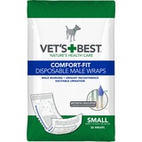 Vet's Best Comfort Fit Einweg-Windeln für männliche Hunde, saugfähig, auslaufsicher, Größe S, 30 Stück