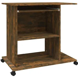 vidaXL Schreibtisch Räuchereiche 80x50x75 cm Holzwerkstoff