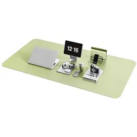 LuxusKollektion Schreibtischunterlage Schreibtischunterlage Mauspad Leder Wildleder Matcha 120*60cm grün