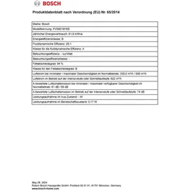 Bosch Serie 4 PVS801GA7 Induktionskochfeld mit Kochfeldabzug Autark PVS801B16E + HEZ9VDSB2