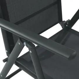 Svita Gartenstuhl 57 x 57 x 108 cm schwarz 2 St.