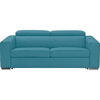 Egoitaliano Schlafsofa »Cabiria«, Sofa inkl. Schlaffunktion, Kopfteile verstellbar, mit Metallfüßen blau