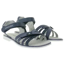 KIDSWORLD Kinder und Damen Sandalette mit Klettverschluss Alltags-Sandalen für Mädchen Sommer-Schuhe 47589726 Blau - 40