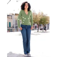 Inspirationen Strickjacke in Eucalyptus-Ecru-gemustert 54