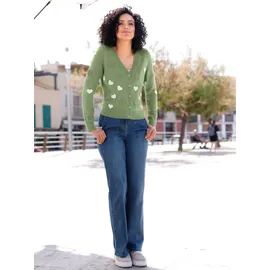 Inspirationen Strickjacke in Eucalyptus-Ecru-gemustert 54