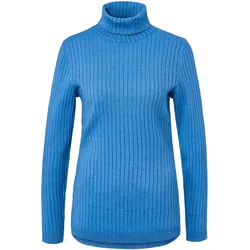 Tchibo - Gerippter Rollkragenpullover - Damen - Gr. L - blau