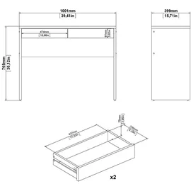 VCM Schreibtisch FunctionPlus Nussbaum