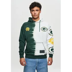 Kapuzensweatshirt RECOVERED "NFL Packers Ink Dye Effect On", Herren, Gr. L, grün, 100% Baumwolle, bedruckt, casual, normal, ohne Ausschnitt, Langarm, Sweatshirts, für alle Green Bay Packers-Fans