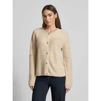 More & More Strickjacke mit Strukturmuster, Taupe, 40