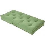 Homescapes Sitzkissen 100 x 48 cm Grün