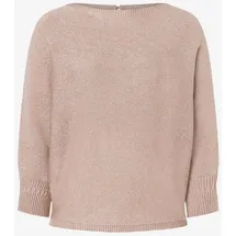 More & More Rundhalspullover mit Glanzeffekt Beige 36