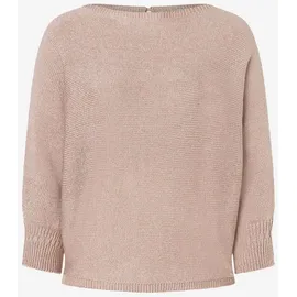 More & More Rundhalspullover mit Glanzeffekt Beige 36
