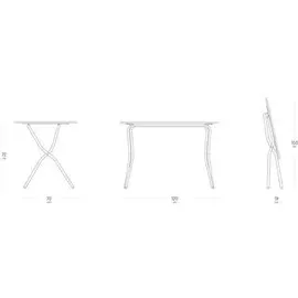 Lafuma Klapptisch 120 x 70 cm Honiggelb/Miel