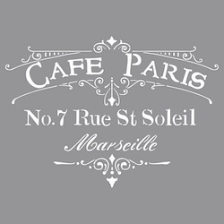 Rayher Dekor-Schablone Café Paris grau