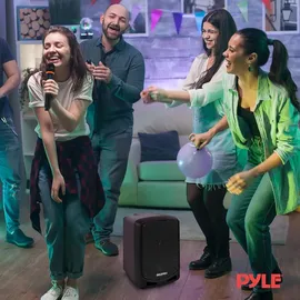 Pyle Audio Pyle PA Musikbox, Partybox, Tragbare Karaoke Maschine mit Mikrofon, Party Lautsprecher mit Bluetooth, Sound Anlage 6,5'' Subwoofer, PA Anlage Kompl...