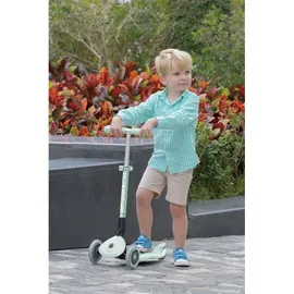 GLOBBER Junior Foldable Lights Eco 3-Wheels-Scooter, Farbe:Pistazie - Silber