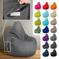Green Bean© Sitzsack mit Rückenlehne "Cozy" 80x70x90cm - Gaming Chair mit 230L Füllung - Bean Bag Lounge Chair Sitzhocker Grau