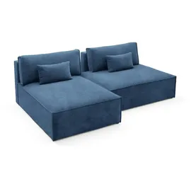 furnisell Ecksofa modular Lucca ¦ blau ¦ Maße (cm): B: 236 H: 82