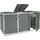 MCW Mülltonnenverkleidung H74 237 x 126 x 98 cm grau-weiß