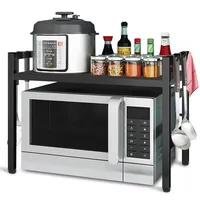 Todeco Mikrowellenregalständer, Mikrowellen Regal ständer Einstellbar Länge und Höhe,