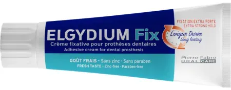 Elgydium Fix Extra Starker Halt Fixiercreme Für Zahnprothesen Tube 45g