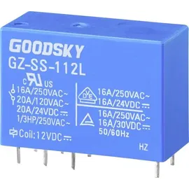 GOODSKY GZ-SS-112L Printrelais 12 V/DC 20A 1 Wechsler 1 St. Tube