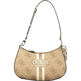 GUESS Noelle II Top Zip Shoulder Bag Latte Logo