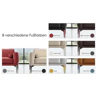 Sofanella 2-Sitzer Stoff BIANCO, Relaxsofa, Designsofa, Designer Couch, Italienisches Sofa, 2er Sofa weiß