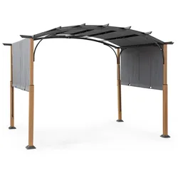 Pavillon Taormina aus Metall, Natur / Anthrazit