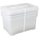 Curver Aufbewahrungsbox Aufbewahrungsboxen-Set Handy 3x50L Transparent (3 St)
