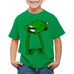 style3 Print-Shirt Kinder T-Shirt Kermit Frosch handpuppe grün 116