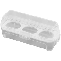 Fiorky Tragbare Eier-Aufbewahrungsbox mit 3 Gittern, Eierträger-Halter, transparente Gitter, Eierhalter, Küchenbehälter, tragbarer Eierhalter, Behälter, Küchen-Organizer for Camping-Picknick