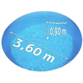 POOL Total Ersatzfolie Ø 3,60 x 0,90 m 0,40 mm blau