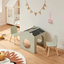 [en.casa] Kinderschreibtisch Romso Kiefer / Mintgrün
