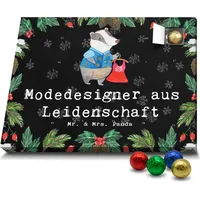 Mr. & Mrs. Panda Schoko Adventskalender Modedesigner Leidenschaft - Schwarz - Geschenk, Firma, Modeschöpfer, Danke, Fashion Designer, Rente, Modev... - Schwarz