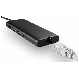 Lindy 43358 laptop-dockingstation & portreplikator Kabelgebunden USB 3.2 Gen 1 (3.1 Gen 1) Type-c Schwarz