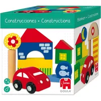 JUMBO Spiele Holzbausteine-Set 26 Spielsteine