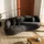 Livora Sofa 2-Sitzer Chenille 253x100x77 dunkelgrau LUNA
