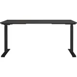 Germania Schreibtisch GERMANIA "Lemont", grau (graphit, schwarz, graphit), B:160cm H:72cm T:80cm, Tische, Schreibtisch, Elektrisch höhenverstellbarer Schreibtisch