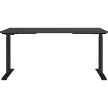 Germania Schreibtisch GERMANIA "Lemont", grau (graphit, schwarz, graphit), B:160cm H:72cm T:80cm, Tische, Schreibtisch, Elektrisch höhenverstellbarer Schreibtisch