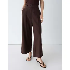 Opus Meeri Breath Relaxed City Pants Dunkelbraun 36 36W