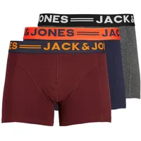JACK & JONES Trunks 3 Pack (12113943) grey/bordeaux