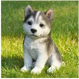 dazikemo Gartenfigur Dekofigur Gartenfigur Husky 17,5 x 10 x 12 cm